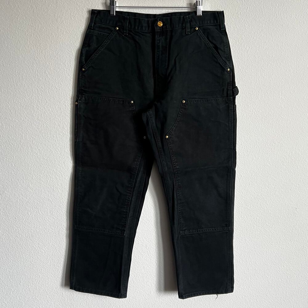 Carhartt B01 BLK black double knee work wear carpenter pants